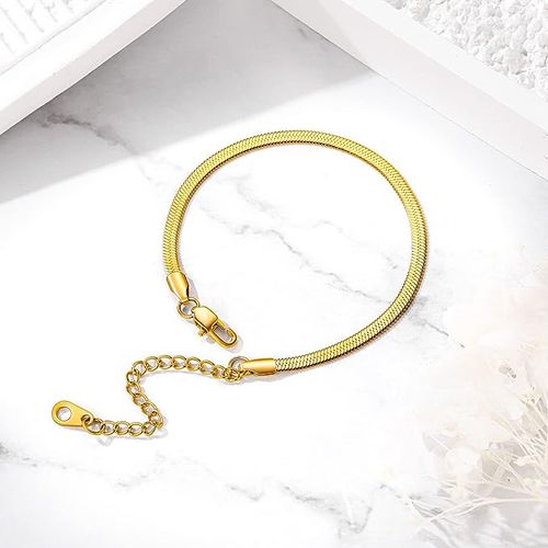 Everyday Flat Snake Chain Bracelet – Little Nell Jewellery
