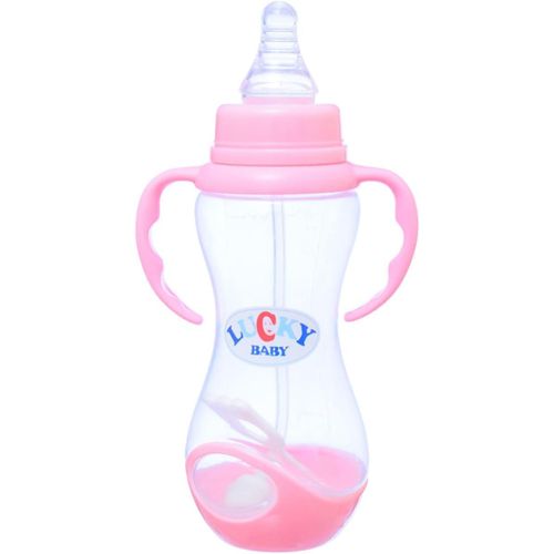 product_image_name-Lucky Baby-Bottle with Anti-Colic Regulator & Handle, 250ml – Pink-3
