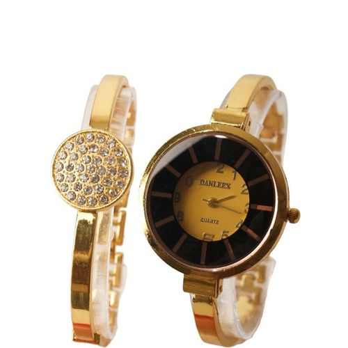 product_image_name-Generic-مجموعة إكسسوارات نسائية فاخرة – ساعة ذهبية أنيقة مع سوار لامع-3