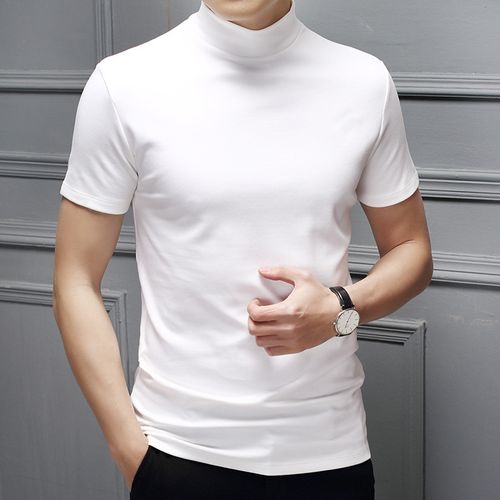 Classic Cool Cotton shirt Mens - White Half Sleeve