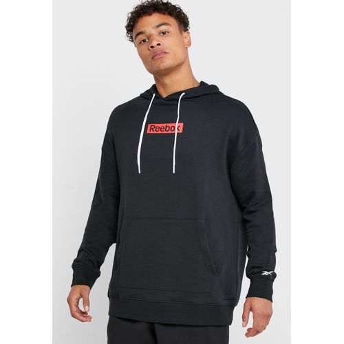 Reebok MEN FITNESS & TRAINING TRAINING ESSENTIALS LINEAR LOGO HOODIE ...