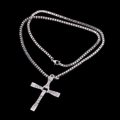 Iconic Fast & Furious Cross Necklace, Silver