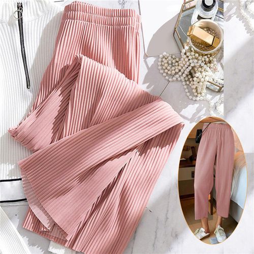 Qoo10 - Summer casual pants womens ice silk drape wide-leg pants loose  all-mat : Women's Clothing