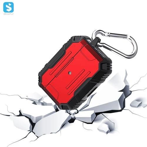 product_image_name-Generic-جراب تين تك متوافق مع AirPods Pro 2 مع سلسلة مفاتيح، يوفر حماية كاملة، مقاوم للصدمات، جراب كربوني مقاوم للحرارة، مناسب للرجال والنساء، مزود بمؤشر LED أمامي مرئي (أخضر).-2