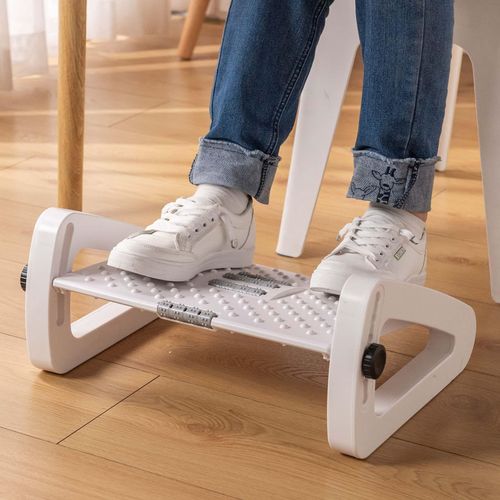 APVTI Foot Rest for Under Desk, Foot Stool -6 Height Adjustable with  Massage Surface and Roller for Home Office, All Ages