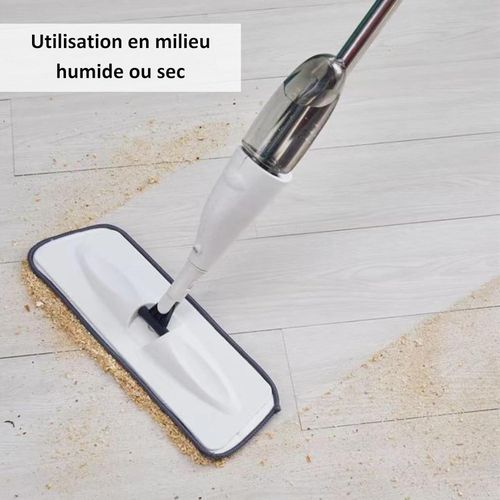product_image_name-Generic-Microfibre Mop Spray with Tank and 2 Reusable Pads, 360° Rotating Mop for All Types of Floors, White-8