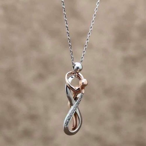 Sterling Silver Engravable Two Name Infinity Necklace | Jewlr