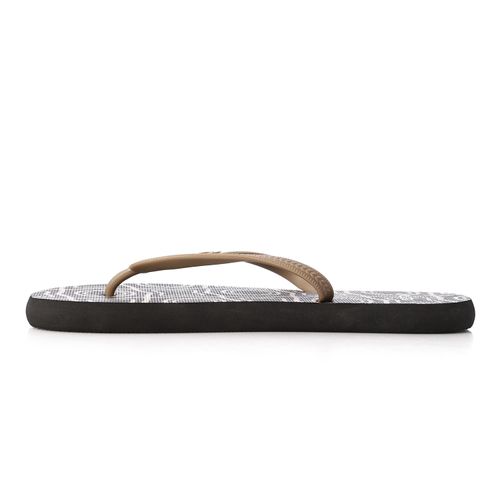 Activ Patterned Rubber Sole Slipper - Black & Gold - image 4