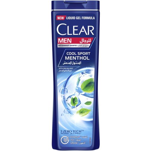 Buy Clear Men's Anti Dandruff Shampoo With activated charcoal and mint 3 zero tech 360ML in Egypt