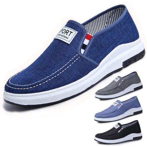 اشتري Fashion 3 Piars（Black+Gray+Blue）Men Shoes Loafers & Slip-Ons في مصر