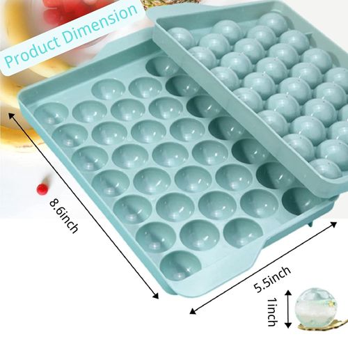 Mini Ball Mold With Lid - Easy To Release Small Ice Ball Maker Mold For  Freezer Durable Tray Pink