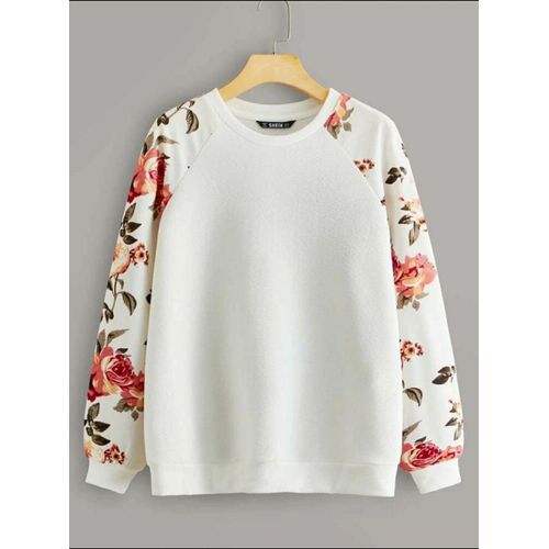Floral print best sale raglan sleeve pullover