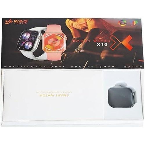 product_image_name-W&O-X10 Multifunction Sport Smart Watch, 45mm HD Display, Black Frame, Sport Design, Waterproof (Silver)-4