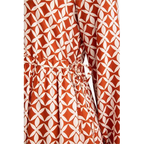 product_image_name-Defacto-فستان بكم مطبوع فيسكوز قصة عادية-4