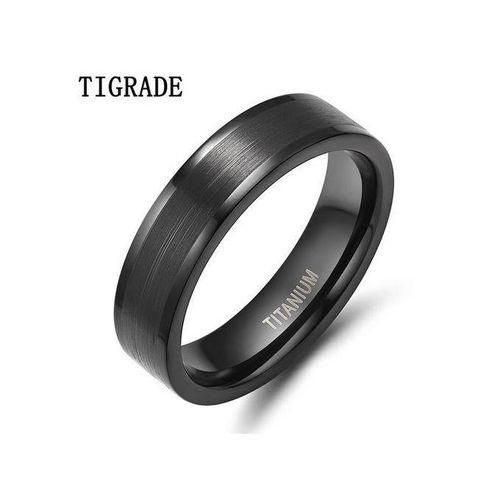 Generic Tigrade 6mm Black Titanium Ring Men Wedding Band Engagement Rings For Women Female Finger Jewelry Comfort Fit6mm Best Price Online Jumia Egypt