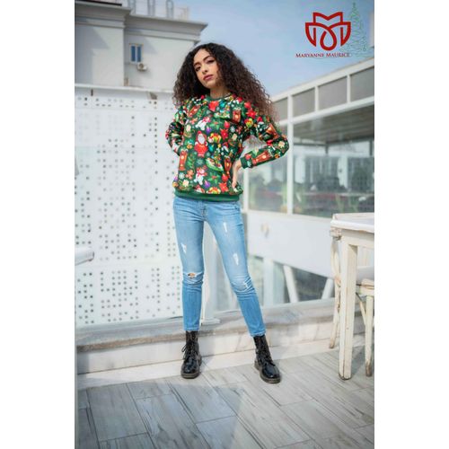 product_image_name-Generic-Christmas sweatshirt / Green-1