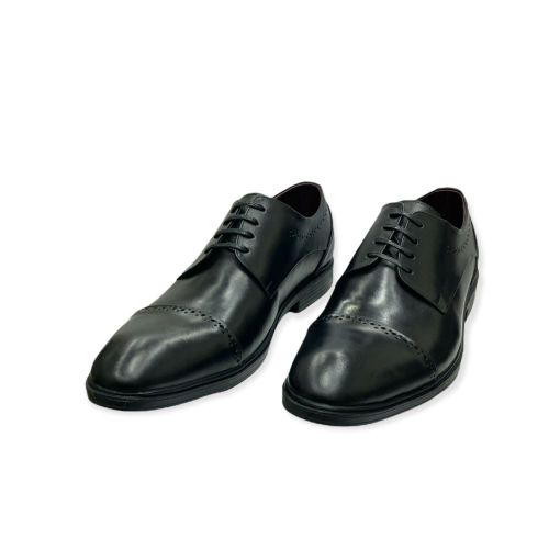 اشتري Squadra Genuine Leather Lace Up Oxford Shoes For Men - Black في مصر