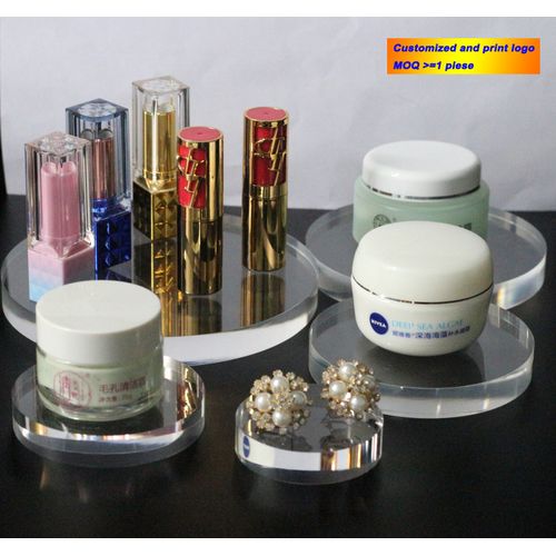 Clear Acrylic Square Sheet Stamping Block Cosmetics Display Stand