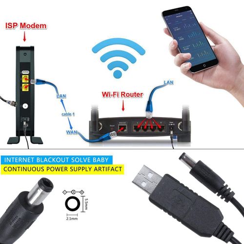 تسوق USB DC 5V To DC 12V 2.1mm X 5.5mm Module Converter DC Barrel Male  Connector Jack Power Cable Plug,USB to DC Cable -1M (5V To DC 12V) اونلاين