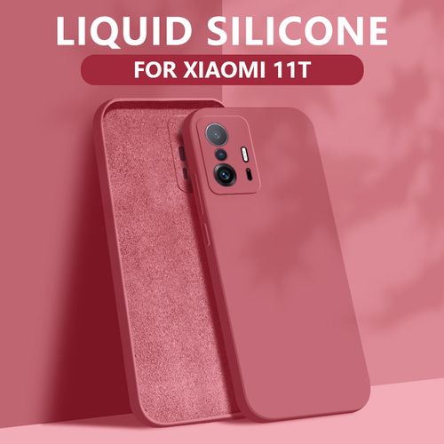 Ultra Soft liquid silicone case for Xiaomi 11T 5G / 11T Pro 5G red color