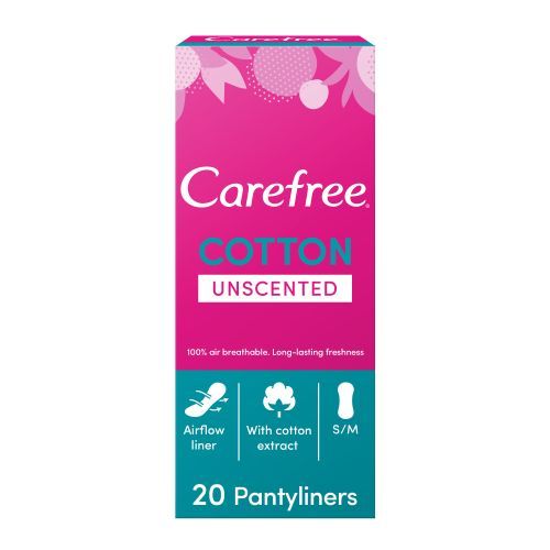 Buy Carefree Panty Liners Cotton Unscented - 20 Pcs in Egypt