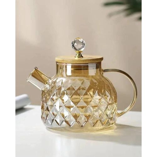 product_image_name-Generic-طقم شاي زجاجي فاخر، إبريق شاي مع حامل خشبي، أكواب شاي كريستال ذهبي، مجموعة شاي صينية تقليدية مع صندوق هدية برتقالي-1