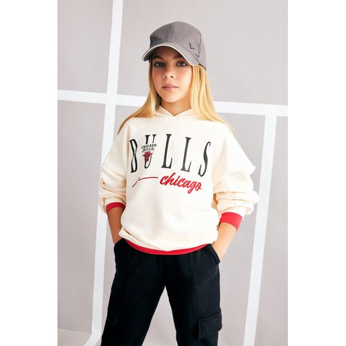 Buy Defacto Girl Knitted Relax Fit Hooded Long Sleeve Sweat Shirt in Egypt