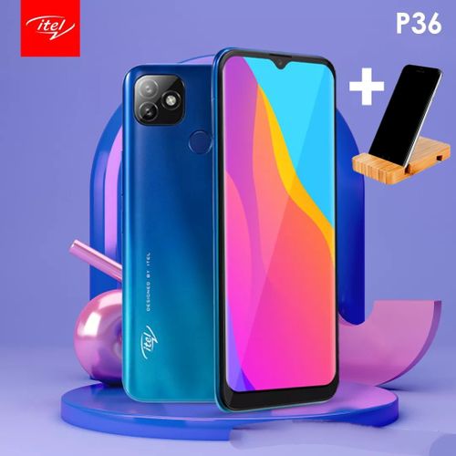 Itel P36  Dual SIM - 6.5 Inch- 5000MAH - Gradation Blue+free mobile holder