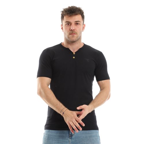 اشتري Diadora Men Cotton Basic T-Shirt - Black في مصر