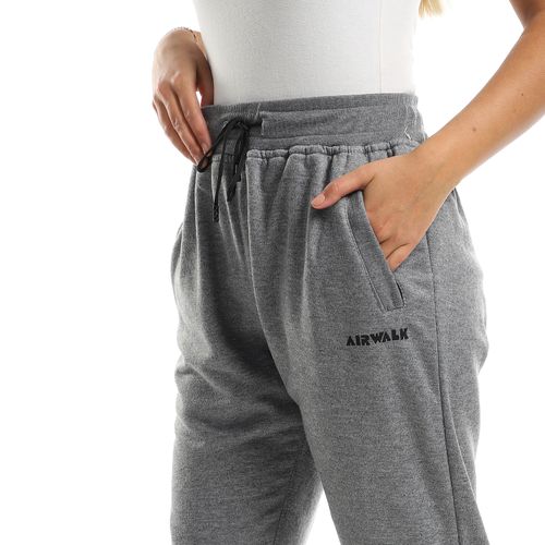 Air Walk Sports Sweatpants With Inner Fleece Material Dark Grey