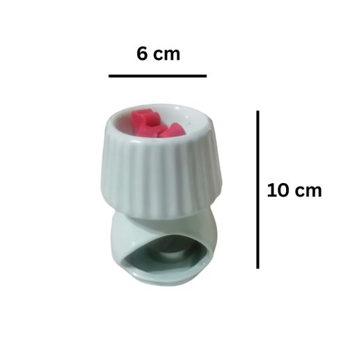 product_image_name-Generic-مجموعة فواحة بليس الملكية - فواحة سيراميك شكل أباجورة مع 35 جرام شمع فوندو قلوب برائحة الفانيليا الساحرة + 4 شمعات تي لايت - تجربة استرخاء فندقية متكاملة-7