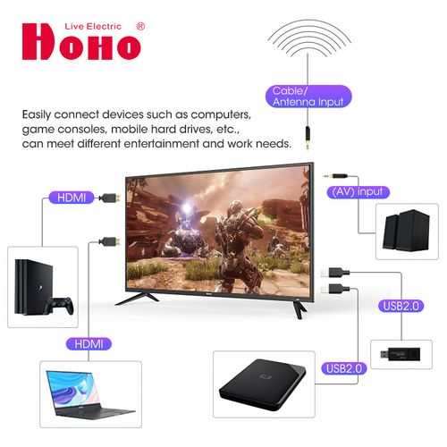 HOHO تلفزيون Full HD LED 43 بوصة - أسود