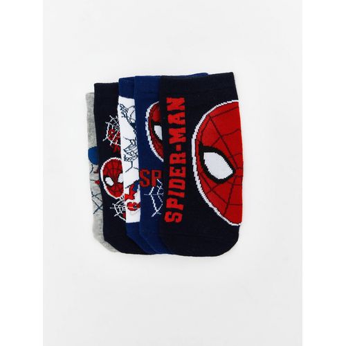 product_image_name-LC Waikiki-Spider-Man Patterned Boys Trainer Socks 5 Pack-3