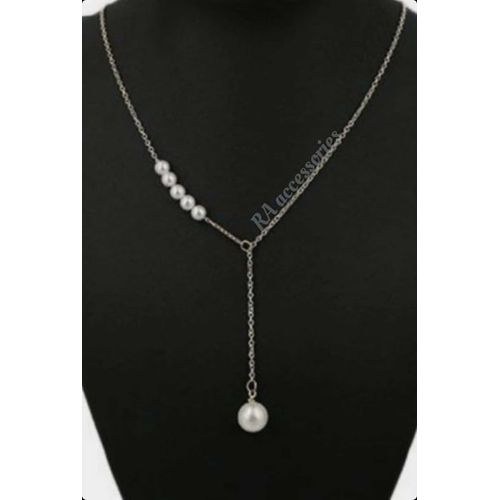 product_image_name-RA accessories-سلسلة نسائية فضية مع لؤلؤ - RA accessories-1