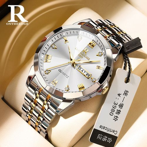 ONTHEEDGE Fashion Watches For Men Luxury Quartz Clock 090 Gold White Best Price Online Jumia Egypt