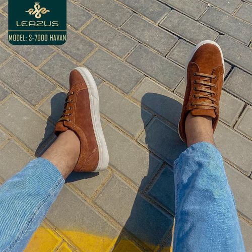 اشتري Natural Leather Casual Leazus Shoes - HAVAN في مصر