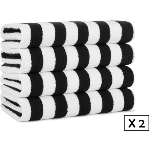 product_image_name-Signoola-منشفة شاطئ للأطفال من سيجنولا 2 بمقاس 50 × 100 سم - خطوط سوداء، 100% قطن.-1