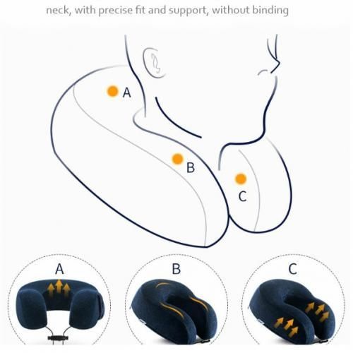 Venos Travel Pillow Memory Foam Dark Blue