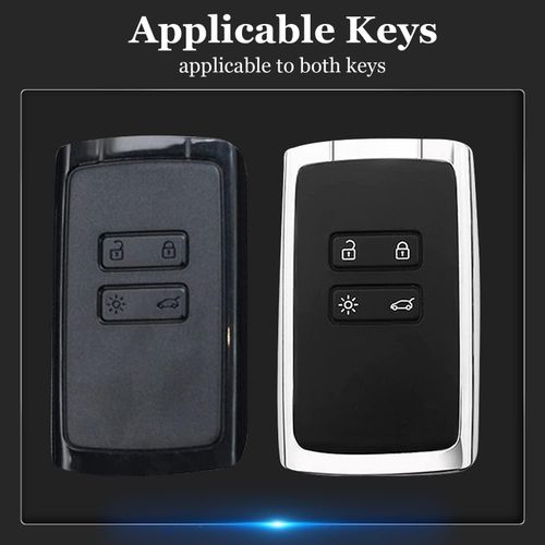 product_image_name-Powerful-غطاء مفتاح السيارة لمفتاح بأربعة أزرار متوافق مع رينو كادجار كابتور كوليوس كليو زوي ميجان (IV/4) دايسيا داستر (أبيض)-4