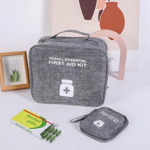 product_image_name-Generic-حقيبة إسعافات أولية محمولة صغيرة الحجم وخفيفة للسفر للعائلة، التخييم، المكتب المنزلي، السيارة، الكارافان بتصميم عملي (25x22x12 سم) (لون أخضر، 2 حقيبة)-8