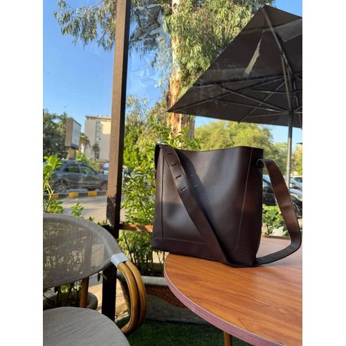 product_image_name-Generic-شنطة يد وكروس نسائية من الجلود الصناعية - بني-2