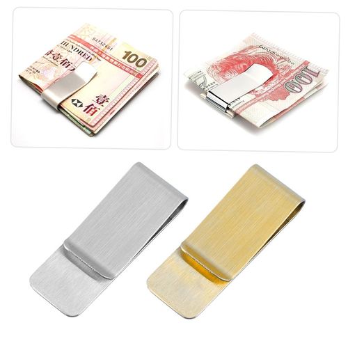 Buy Men Stainless Steel Money Clip Cash Note Credit Card Holder Wallet Purse in Egypt