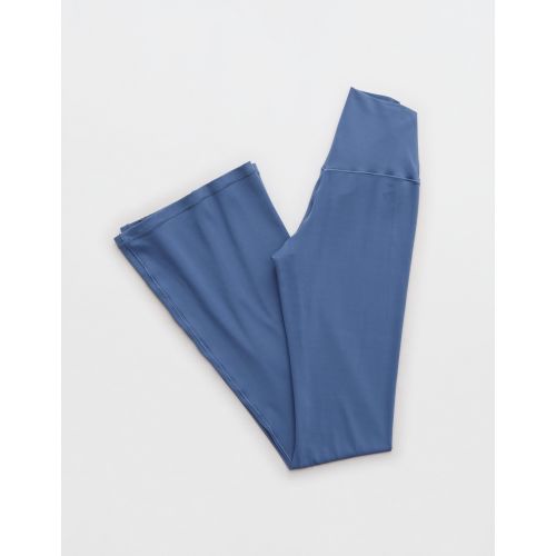 aerie ruched flared leggings marbled blue｜TikTok Search