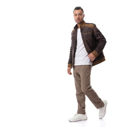 Andora &quot;جاكت رجالي 4 جيب نص ياقه&quot;_بنى