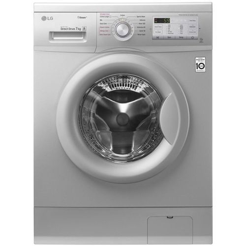 LG غسالة تحميل أمامي  - 7 كجم - فضي