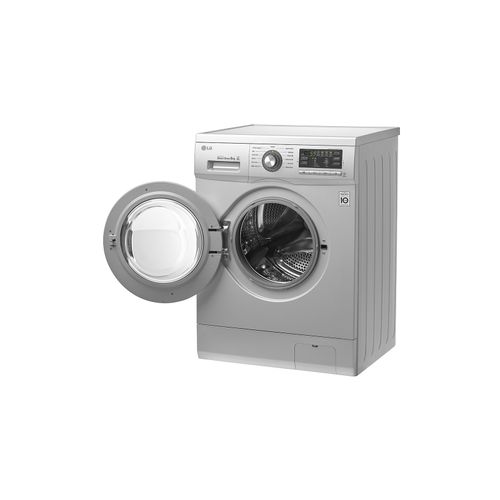 LG غسالة تحميل أمامي  - 7 كجم - فضي
