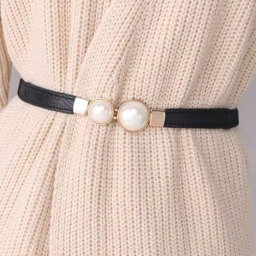 Thin black belts for dresses online