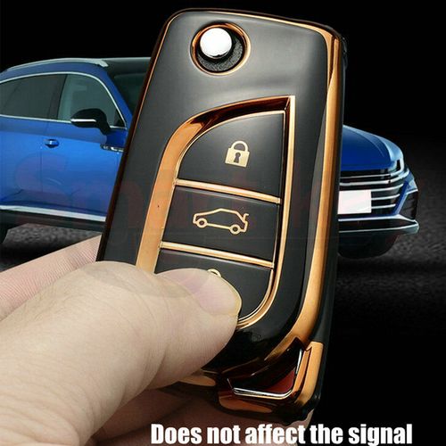 product_image_name-Generic-غلاف ريموت اسود من مادة البولي يوريثان لسيارات تويوتا كرولا-3