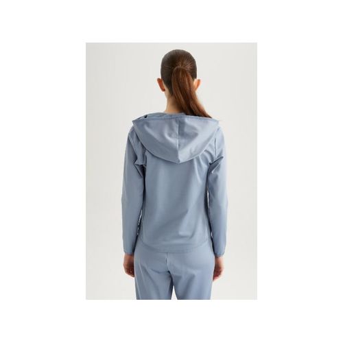 product_image_name-Defacto-Woman Hooded Standart Fit Cardigan - Blue-2