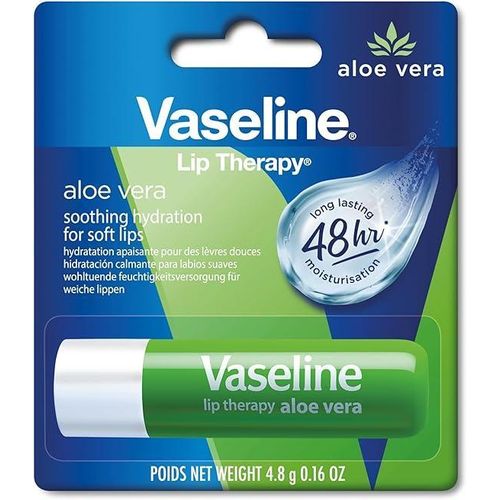 product_image_name-Vaseline-بلسم الشفاه علاج الشفاه بالألوفيرا مع الجيلي النقي وخلاصة الألوفيرا الغنية للشفاه اللامعة والصحية يغذي ويحمي الشفاه مرطب للشفاه غير دهني للشفاه الطبيعية 4.8 جرام-1
